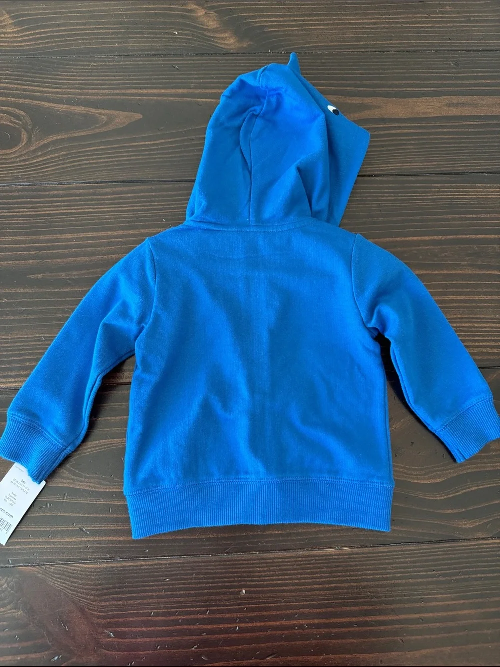 Carter's Bright Blue Shark Hooded Zip-Up Jacket